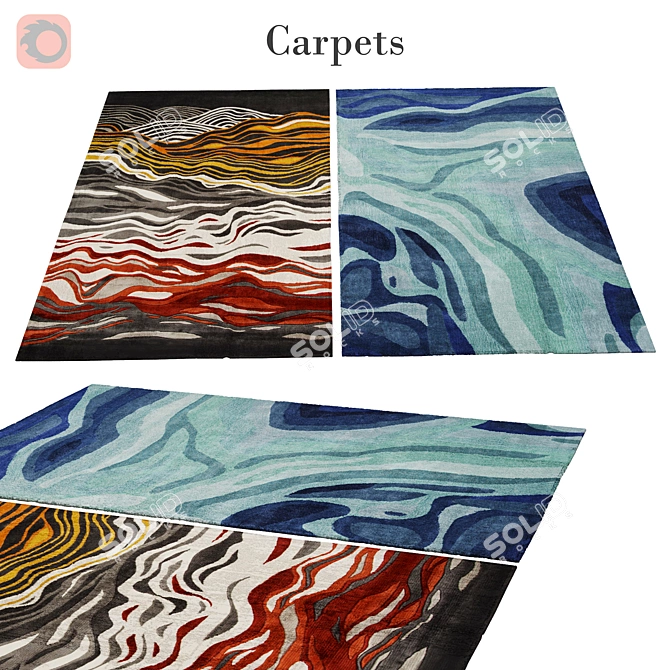 Premium Poly Rug - 30 Sizes 3D model image 1