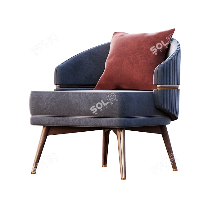 Cozy Billy Armchair: Render-Ready Comfort 3D model image 5