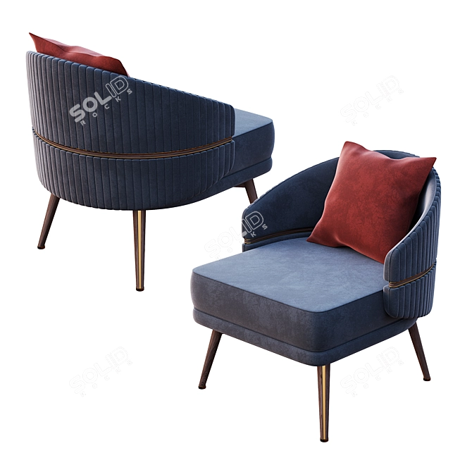 Cozy Billy Armchair: Render-Ready Comfort 3D model image 8