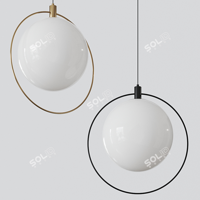 Aurora Pendant Light: Modern Elegance 3D model image 1