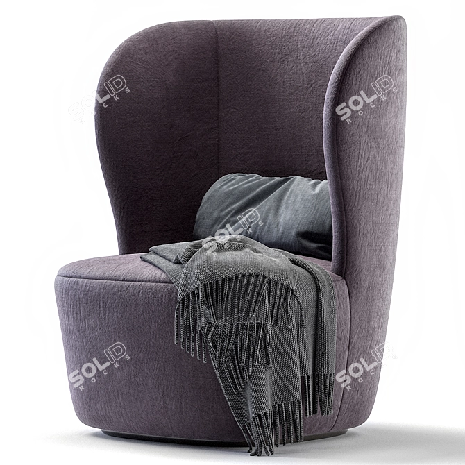 Stay Lounge High Back Gubi Chair 3D model image 1