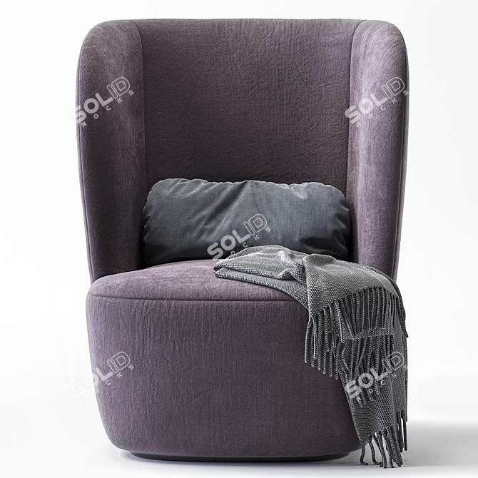 Stay Lounge High Back Gubi Chair 3D model image 2