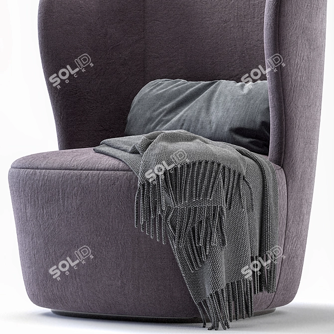 Stay Lounge High Back Gubi Chair 3D model image 3