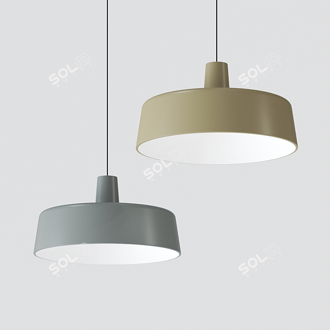 Marset Bar 150 Black Pendant: Sleek Spanish Design 3D model image 2