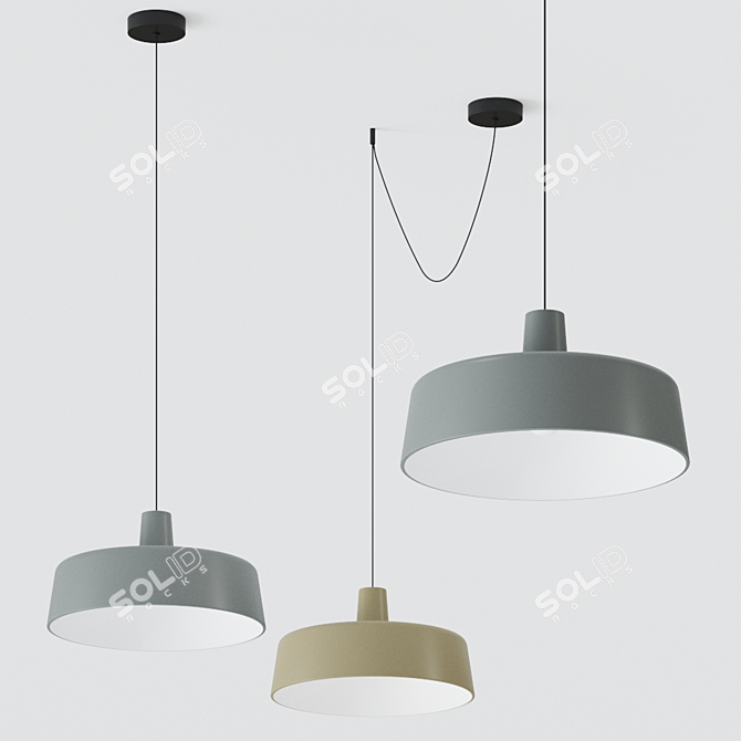 Sleek Soho Pendant by Marset 3D model image 1