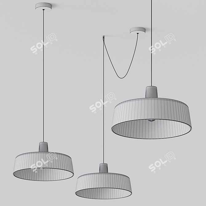 Sleek Soho Pendant by Marset 3D model image 3