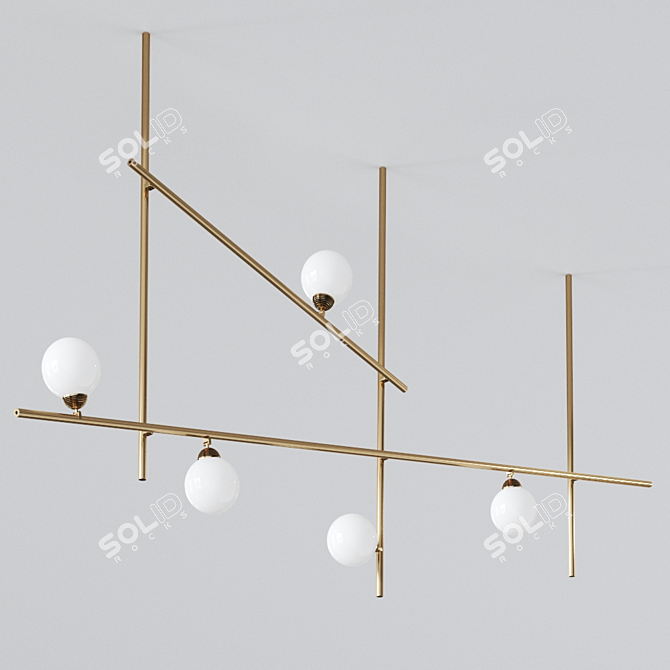 Elegant Freeline F44 Pendant Lamp 3D model image 1