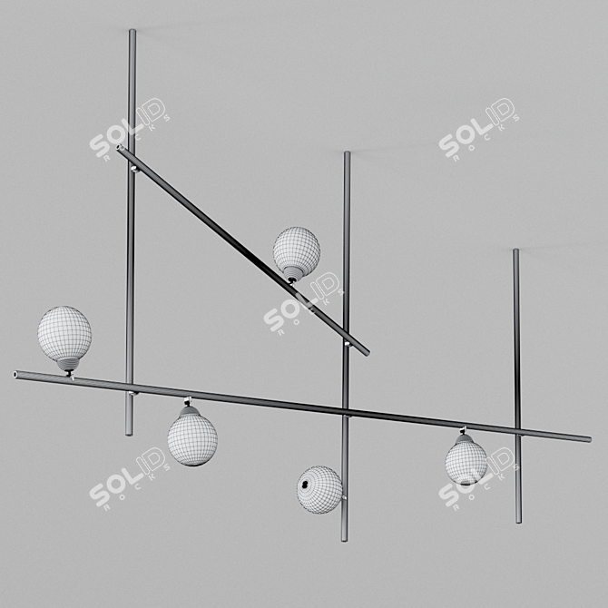 Elegant Freeline F44 Pendant Lamp 3D model image 3