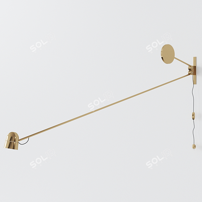 Luceplan Counterbalance Sconce: Modern Italian Wall Lamp 3D model image 3