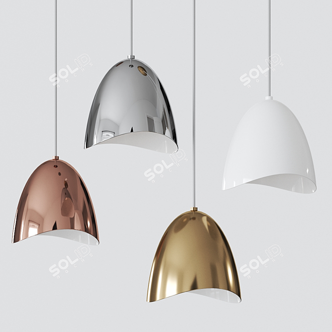 MIRAGE Suspension Lamp: Sleek Italian Design 3D model image 1