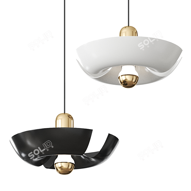 Sleek Danish Design: Cycnus Pendant 3D model image 1