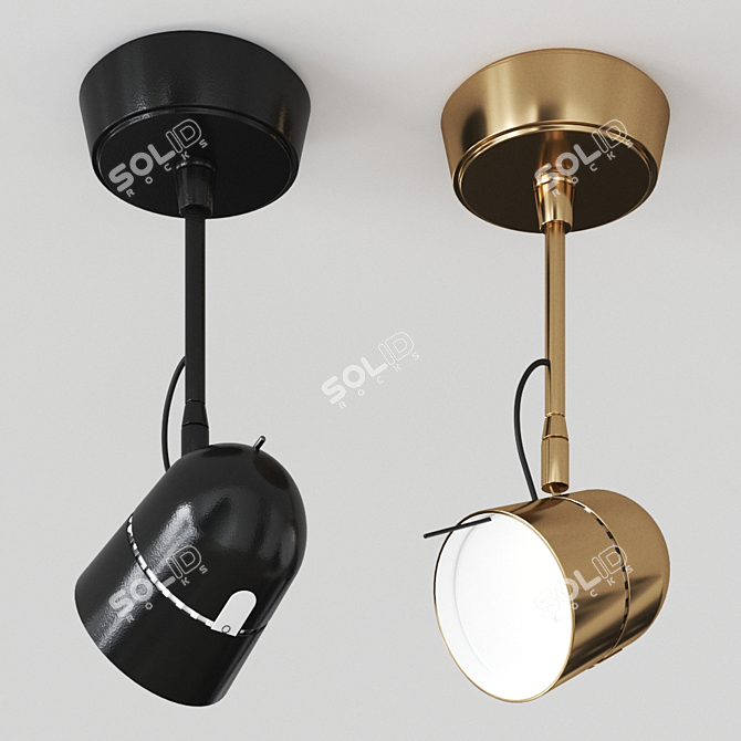 Sleekly Balanced Ceiling Lamp 3D model image 1