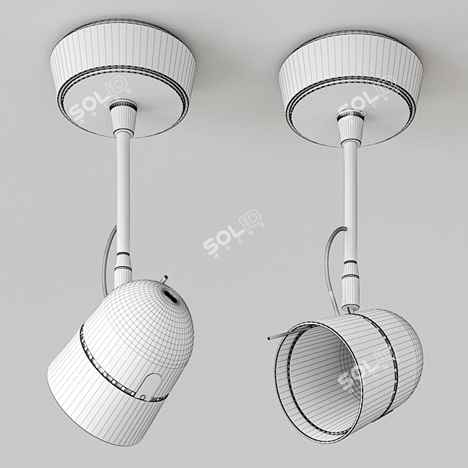 Sleekly Balanced Ceiling Lamp 3D model image 3