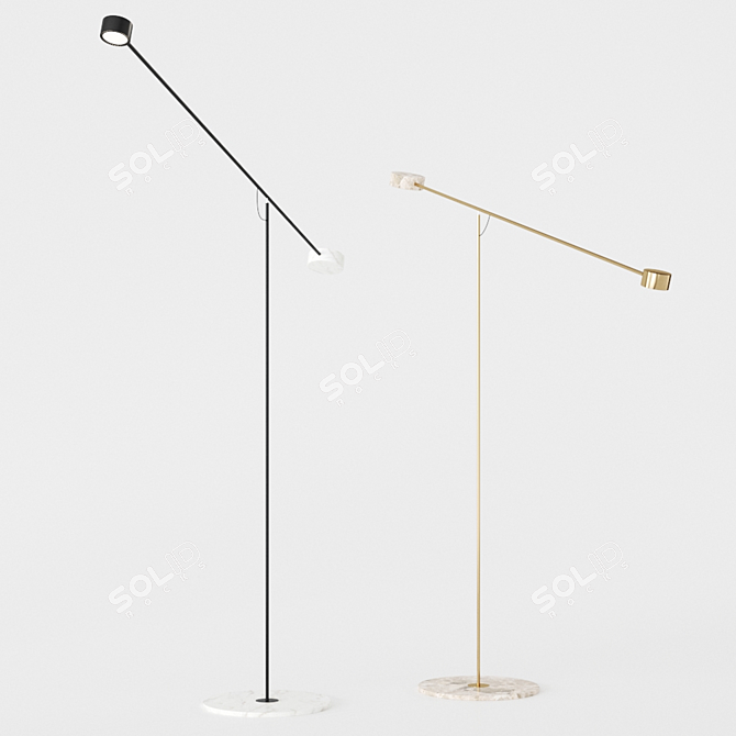 Moooi T Lamp: Sleek Dutch Floor Lamp 3D model image 2
