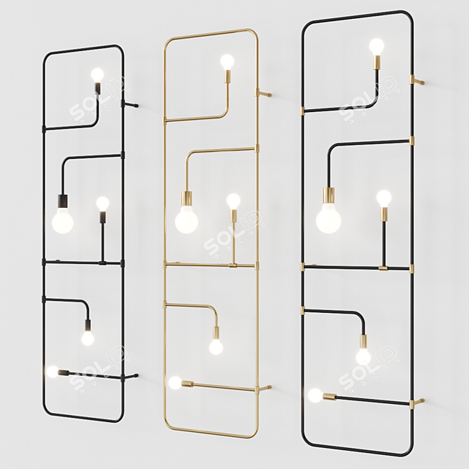 Modern Beaubien Wall Light: Lambert et Fils Sconce 3D model image 2