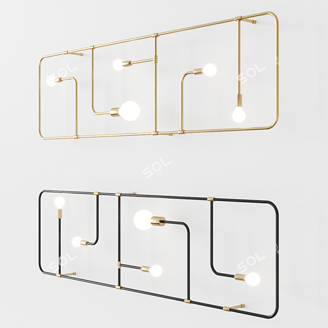 Modern Beaubien Wall Light: Lambert et Fils Sconce 3D model image 3