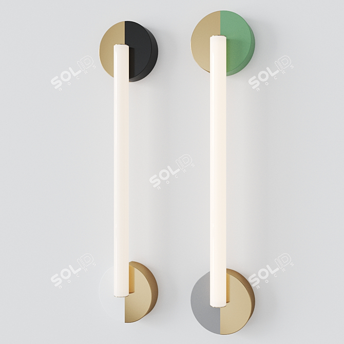 Minimalist Tube Sconce by Atelier Areti 3D model image 1