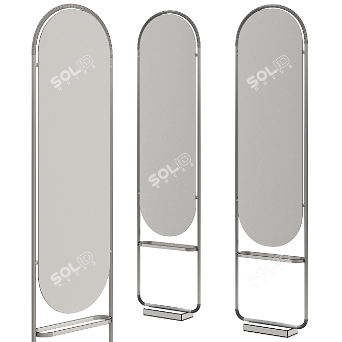 Sleek Angui Floor Mirror: Danish Design Excellence 3D model image 4