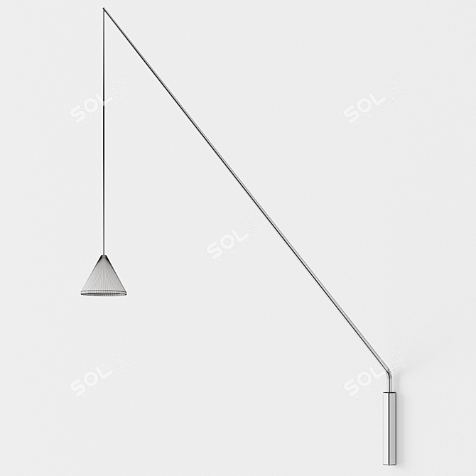 Sleek North Sconce by Vibia 3D model image 3