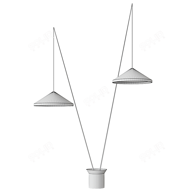 Modern Spanish Design: North Floor Lamp 3D model image 4