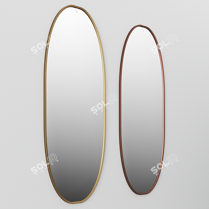 Elegance Illuminated: La Plus Belle Mirror 3D model image 1