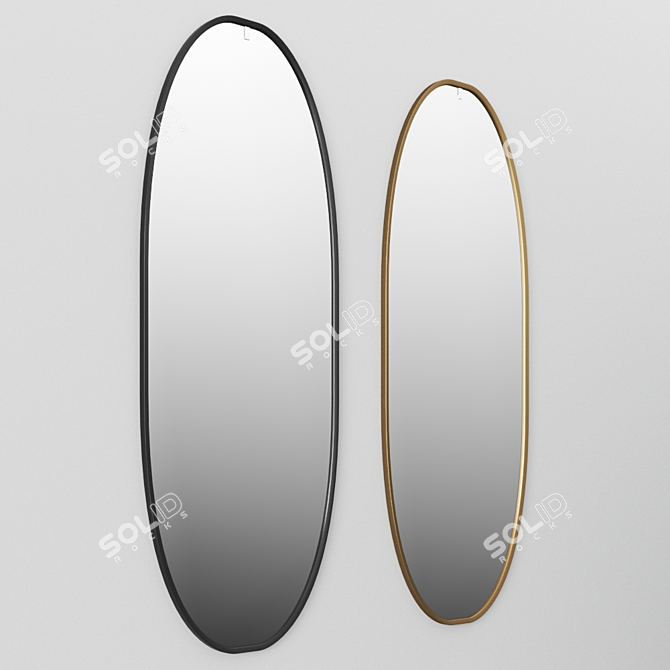 Elegance Illuminated: La Plus Belle Mirror 3D model image 2