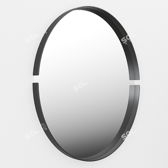 Riflessi Omega Round Metal Mirror 3D model image 3