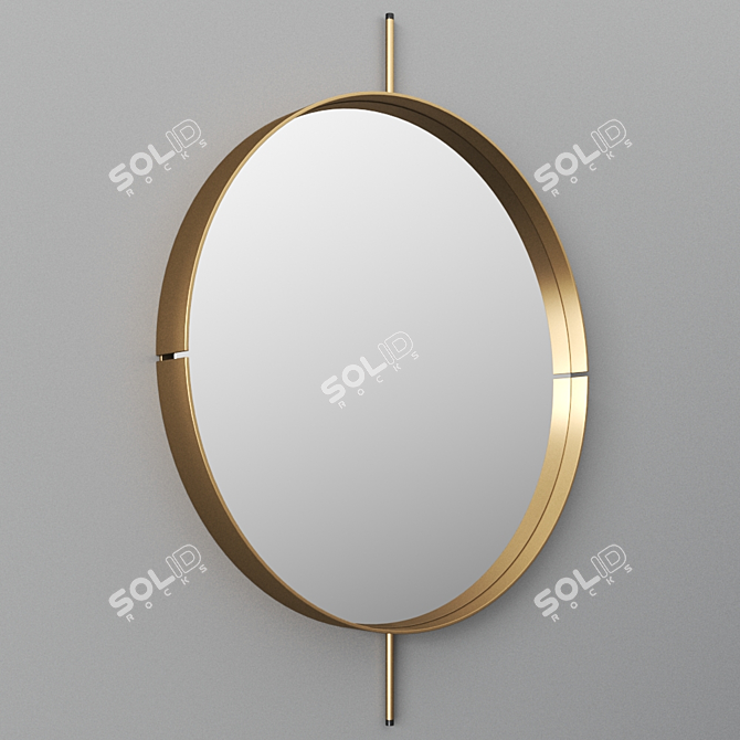 Modern Round Wall-Mounted Mirror: OBLO 3D model image 1