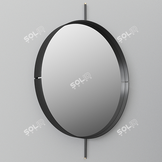 Modern Round Wall-Mounted Mirror: OBLO 3D model image 2