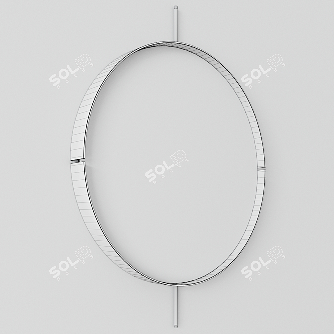 Modern Round Wall-Mounted Mirror: OBLO 3D model image 3