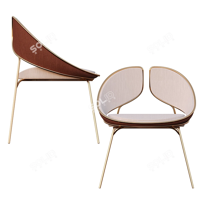 Elegant Hyuko Chair - Corona Renderer 3D model image 3