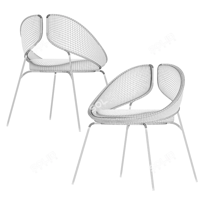 Elegant Hyuko Chair - Corona Renderer 3D model image 4