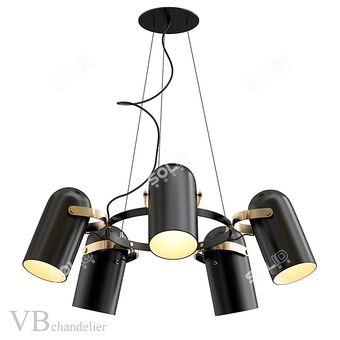 Elegant VB Chandelier: 3D Model for V-Ray 3D model image 1