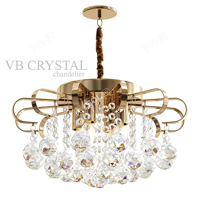 Elegant Crystal Chandelier: Vb Collection 3D model image 1