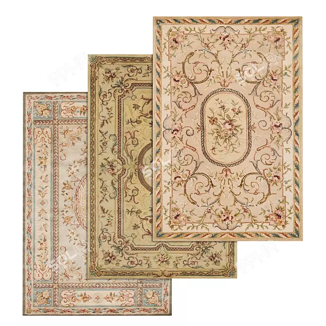 High-Quality Carpet Set 3D model image 1