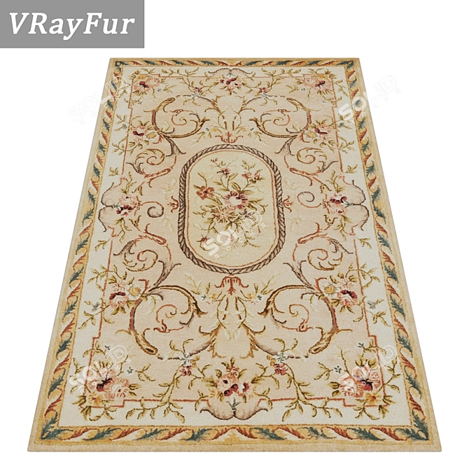 High-Quality Carpet Set 3D model image 2