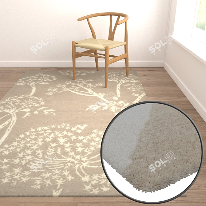 Versatile Carpets Set: High-Quality Textures, Multiple Variations 3D model image 5