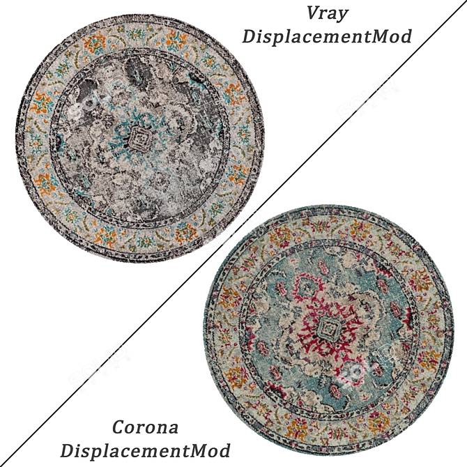 Round Rug Set: Versatile and High-Quality 3D model image 2