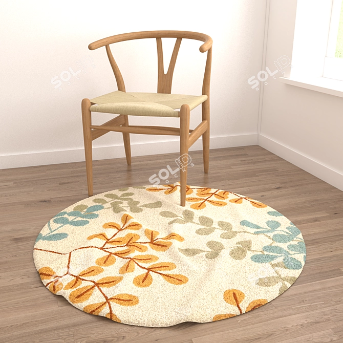 Round Carpets Set 218: Versatile and Stunning 3D model image 4