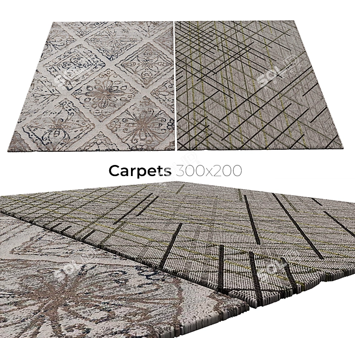  Elegant Collection: Luxury Carpets 3D model image 1