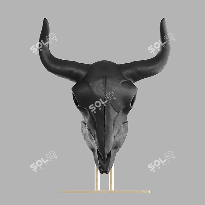 Animal Skull on Stand 3D model image 2