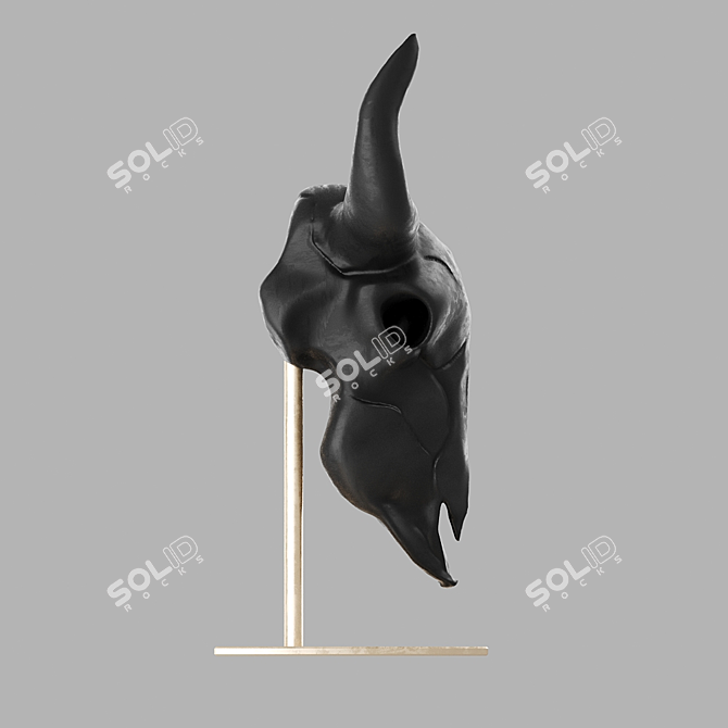 Animal Skull on Stand 3D model image 3