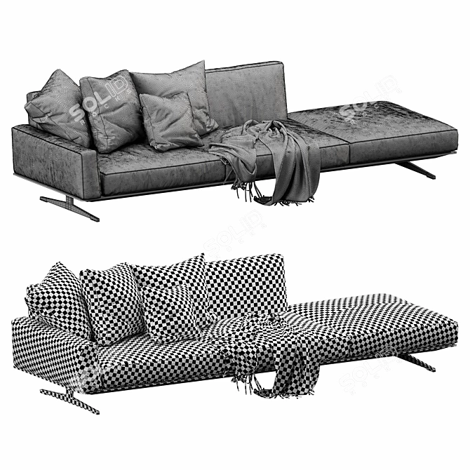 Luxury Flexform Soft Dream Sofa 3D model image 3