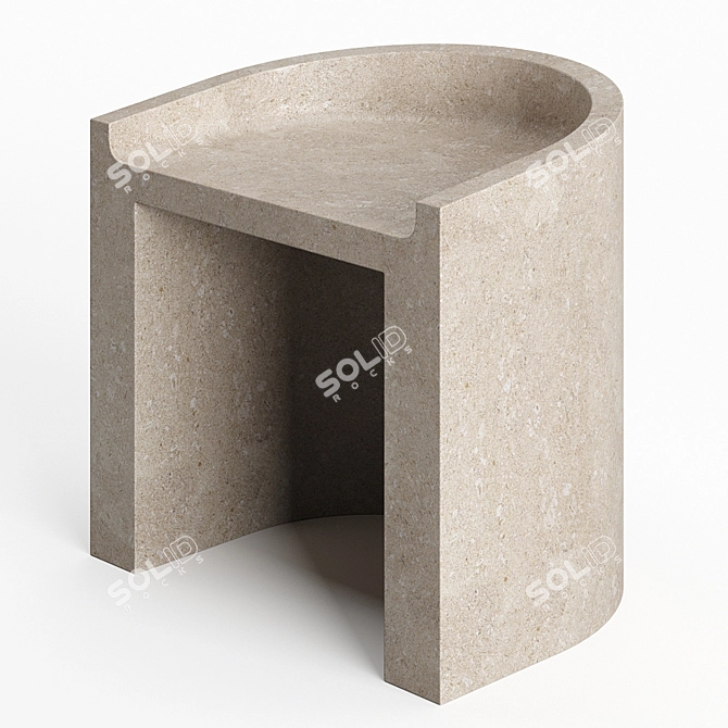 Stone Atlas Chair 3D model image 1