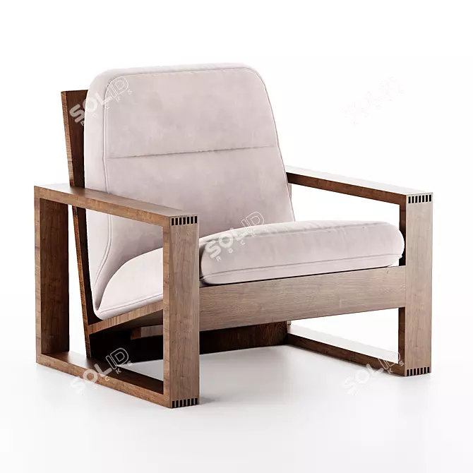 Elevate Armchair: A Breath of Comfort 3D model image 1