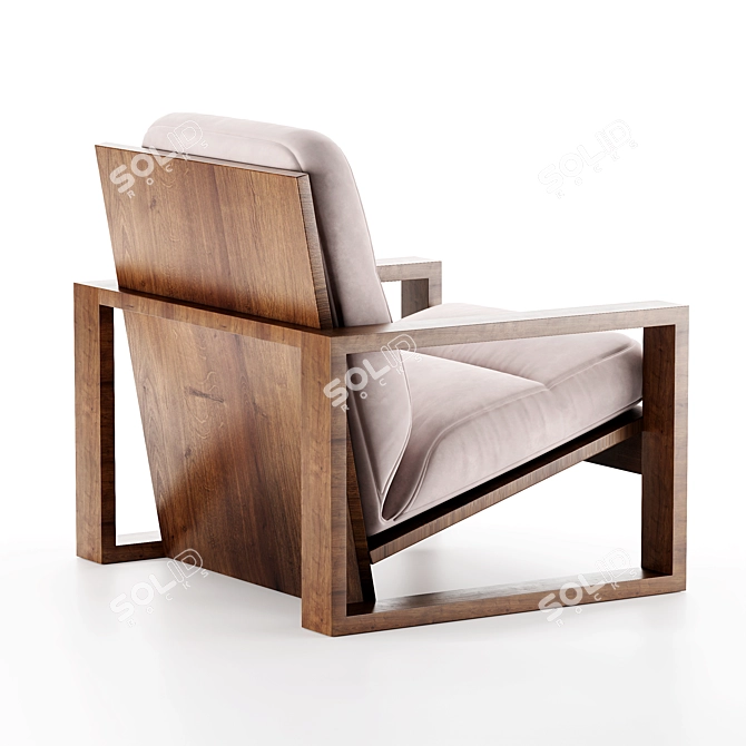 Elevate Armchair: A Breath of Comfort 3D model image 3