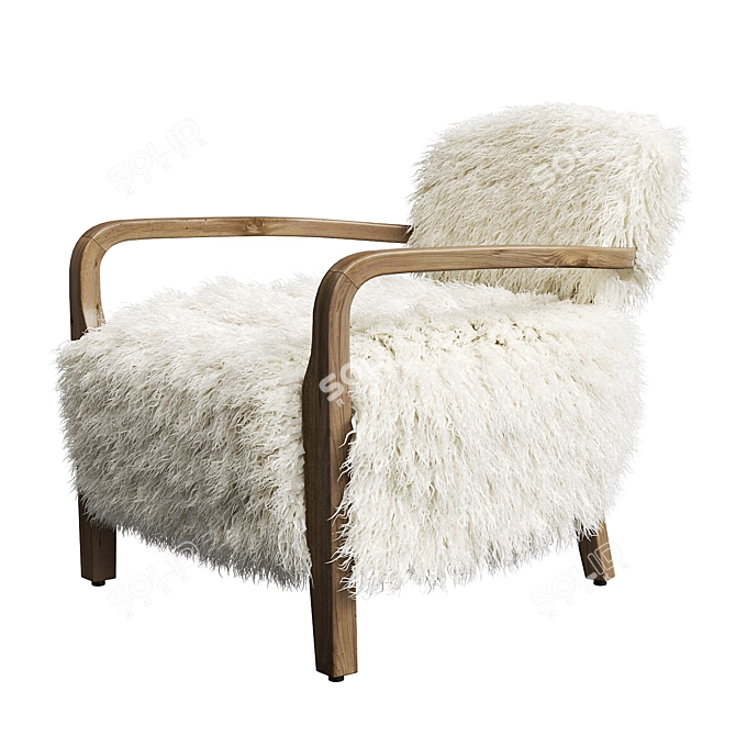 Title: Yeti Beige Cabana Chair - Stylish Comfort by Timothy Oulton 3D model image 1