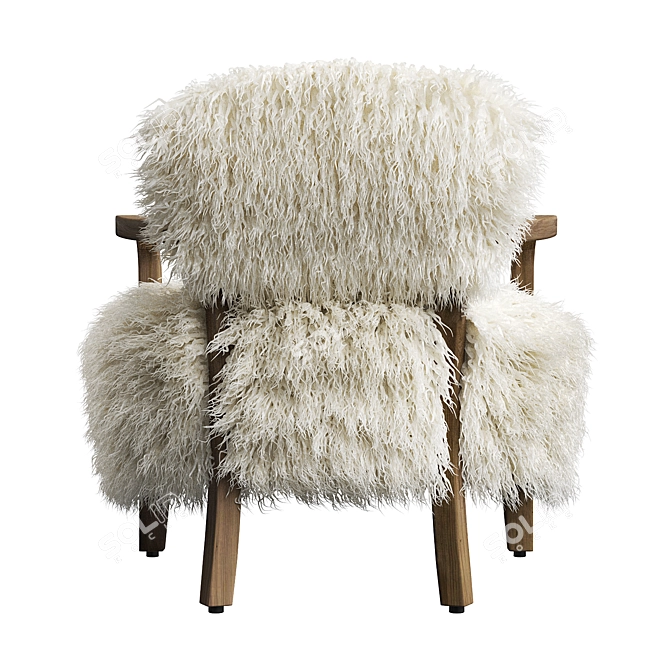 Title: Yeti Beige Cabana Chair - Stylish Comfort by Timothy Oulton 3D model image 4