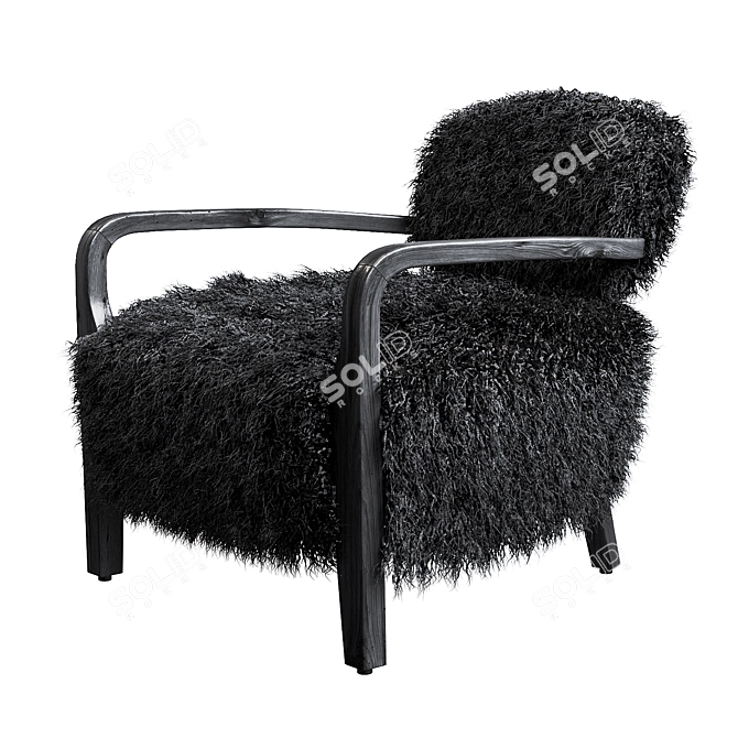 Cozy Yeti Black Cabana Chair: Timothy Oulton 3D model image 1