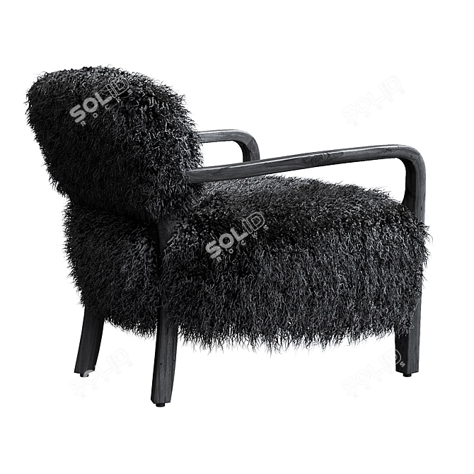 Cozy Yeti Black Cabana Chair: Timothy Oulton 3D model image 2